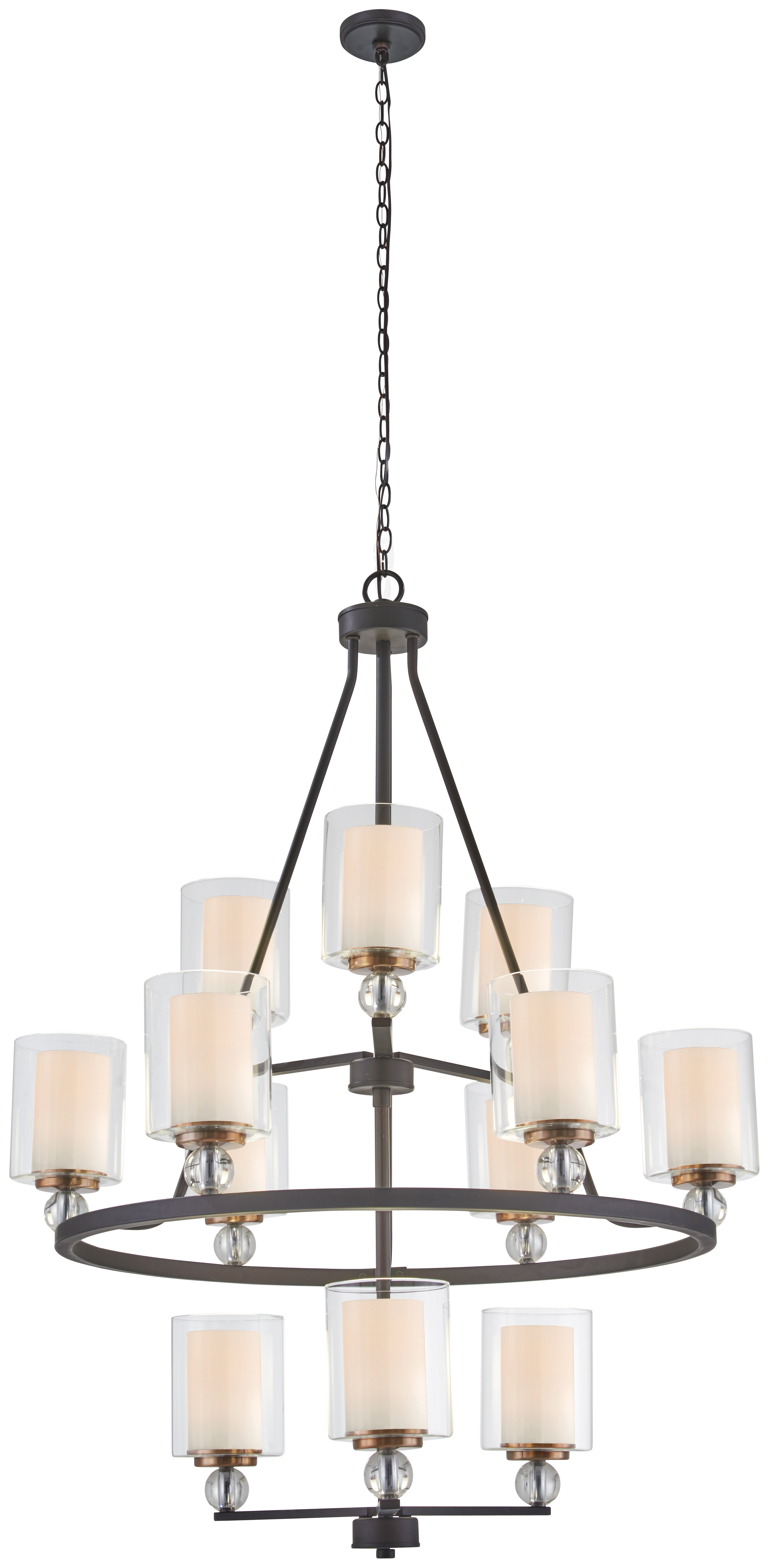 Ivy Bronx Gipe 12 Light Shaded Chandelier Wayfair