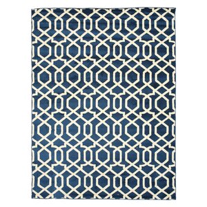 Trellis Blue Area Rug