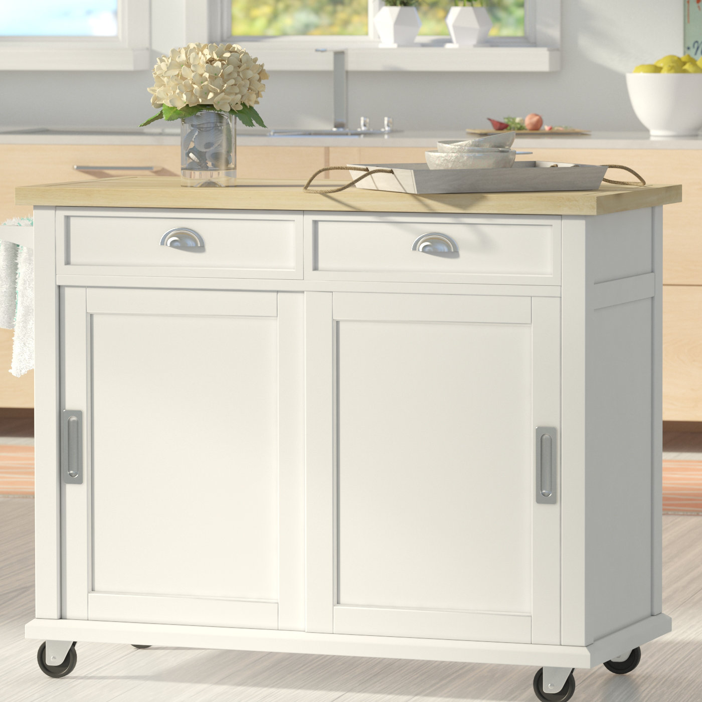 Beachcrest Home Cortez Kitchen Island Reviews Wayfair