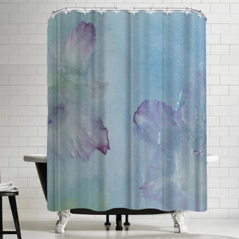 69 by 70-Inch Kess InHouse Robin Dickinson Change is Beautiful Teal Red Shower Curtain