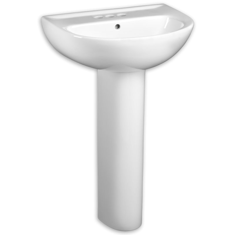 American Standard Evolution 24" Pedestal Bathroom Sink with Overflow