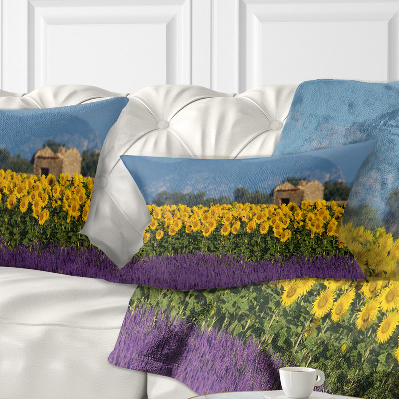 East Urban Home Fl Lavender And Sunflower In Provence Lumbar East Urban Home Fl Lavender And Sunflower In Provence Lumbar Pillow Wayfair Ca