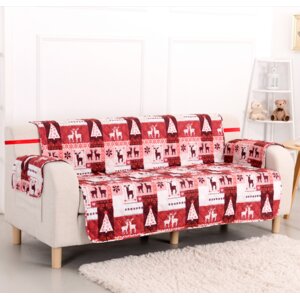 Christmas Lodge Box Cushion Sofa Slipcover