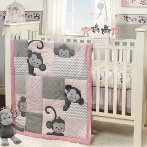 Pinkie 3 Piece Crib Bedding Set