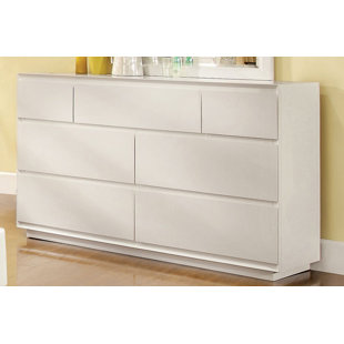 White Lacquer Dresser Wayfair Pearl 7 Drawer Dresser