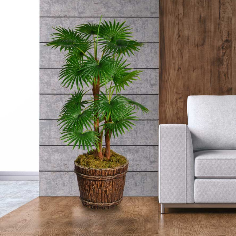 Loon Peak Artificial Indoor Outdoor Décor Floor Palm Tree In Planter Loon Peak Artificial Indoor Outdoor Décor Floor Palm Tree In Planter Wayfair