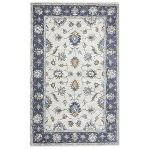 Gillison Hand-Tufted Blue/Beige Area Rug