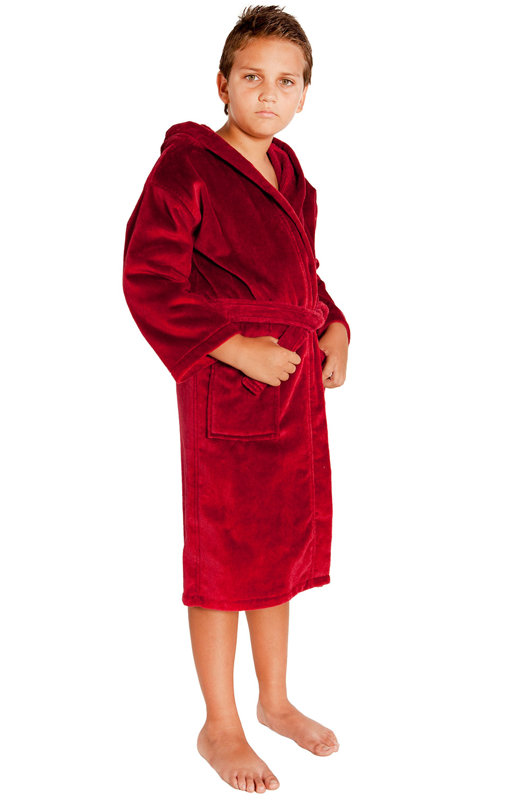 Bare Cotton Kids Hooded Terry Velour Robe & Reviews Wayfair