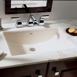 Studio Ceramic Rectangular Undermount Bathroom Sink with Overflow
