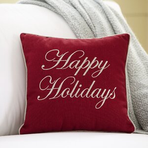 Holidays Embroidered Pillow