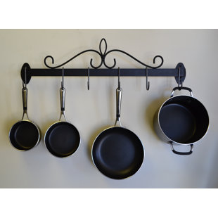 Wall Mounted Pot Racks You Ll Love Wayfair Wall Pot And Pan Rack