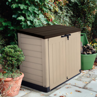 Sheds You Ll Love Wayfair It Out Max 57 W X 32 D Plastic Horizontal Garbage Shed