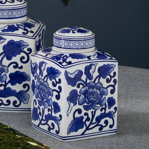 White/Blue Ceramic Decorative Box