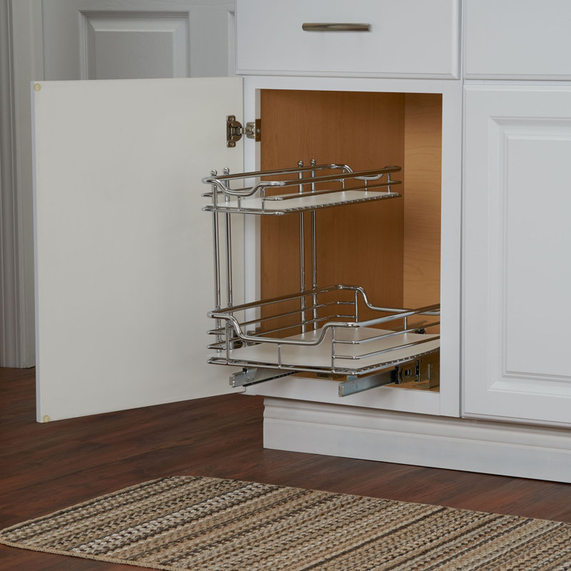 Rebrilliant 2 Tier Under Sink Shelf Sliding Pull Out Drawer Wayfair 2 Tier Under Sink Shelf Sliding Pull Out Drawer