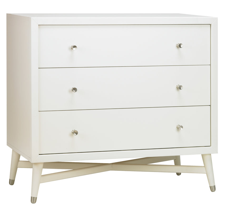 Dwellstudio Mid Century 3 Drawer French White Dresser Reviews Mid Century 3 Drawer French White Dresser