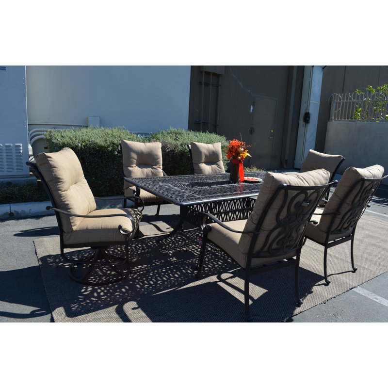 K B Patio Florence 7 Piece Set Reviews Wayfair Florence 7 Piece Patio Set
