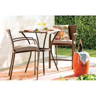 Outdoor High Top Bistro Set Wayfair Edwards 3 Piece Bistro Set