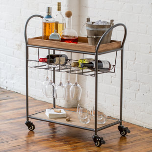 Iron Bar Carts You Ll Love Wayfair Dunloy Bar Cart