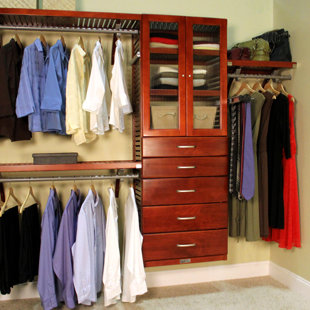 Closet Systems Organizers You Ll Love Wayfair Deluxe 16 Deep Closet Organizer Set