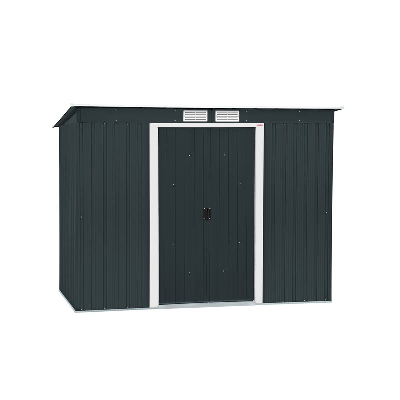 Duramax Pent 8 ft. W x 4 ft. D Metal Lean-To Storage Shed 