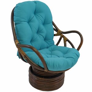 Benahid Outdoor Rattan Swivel Chair with Cushion