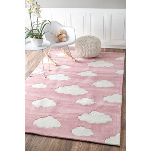 Kids Rugs Birch Lane Lily Cloudy Sachiko Hand Tufted Pink Area Rug