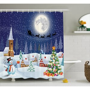 Christmas Winter Landscape Shower Curtain