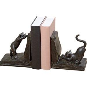 2-tlg. Buchstütze Katze von Home Etc