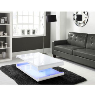 Coffee Table With Led Lights Wayfair Co Uk Roven Curved Edge Coffee Table