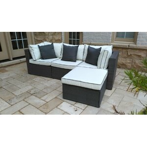 Burruss 4 Piece Sofa Set with Cushions