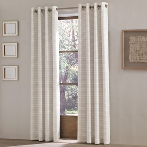 Noyes Striped Grommet Single Curtain Panel