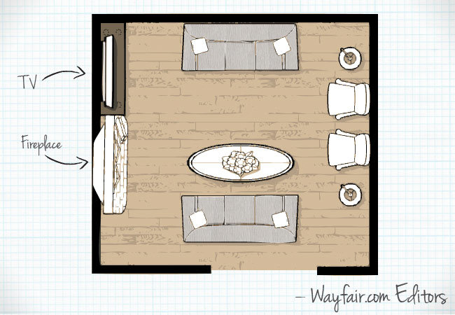 this layout is ideal for a large room or one that requires lots of seating since it features two sofas the sofas face each other with a coffee table in - Living Room Floor Plans this layout is ideal for a large room or one that requires lots of seating since it features two sofas the sofas face each other with a coffee table in - Living Room Floor Plans