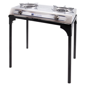 Stainless Steel 2 Burner Stove with Stand