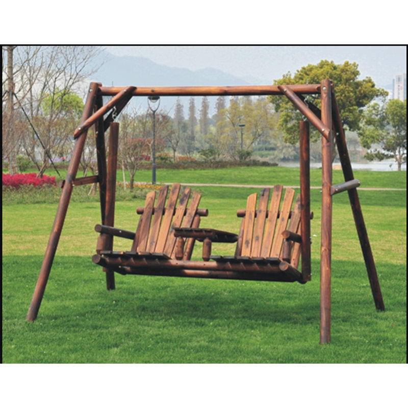 Millwood Pines Lepley Outdoor Adirondack Chair 2 Seat Freestanding Millwood Pines Lepley Outdoor Adirondack Chair 2 Seat Freestanding Log Porch Swing Wayfair