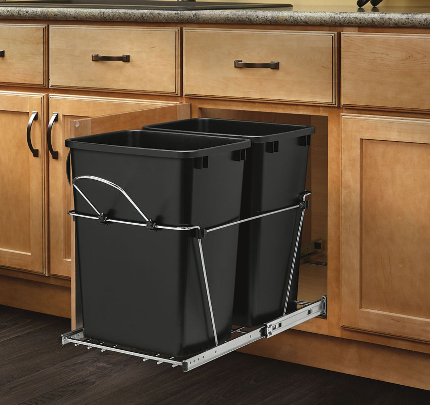 Rev-A-Shelf Double Roll 8.75 Gallon Pull Out Trash Can ...