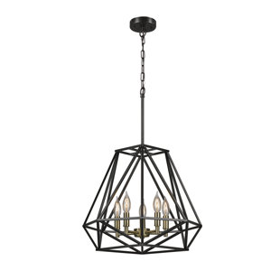 Chandelier With Pull Chain Wayfair Lawrence Hill 5 Light Geometric Chandelier
