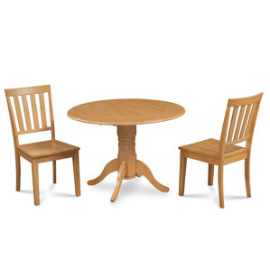 Chesterton Traditional 3 Piece Wood Dining Set b..