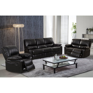 Layla 3 Piece Leather Living Room Set by Living In Style