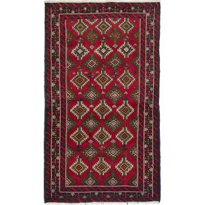 One-of-a-Kind Bilbo Hand-Knotted Rectangle Red Area Rug