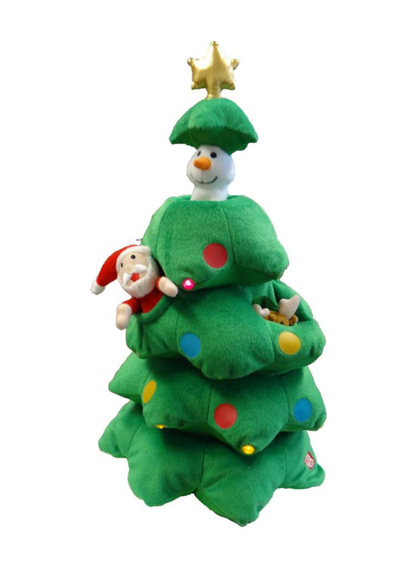plush animated christmas tree