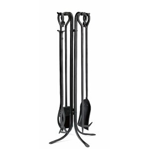 4 Piece Iron Fireplace Tool Set