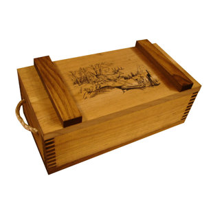Wood Crate On Wheels Wayfair Wooden Crate With Running Deer Print
