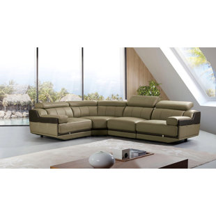 Italian Leather Sectional Sofa Wayfair Vidal Leather Sectional