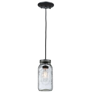 Mason Jar 1-Light Mini Pendant