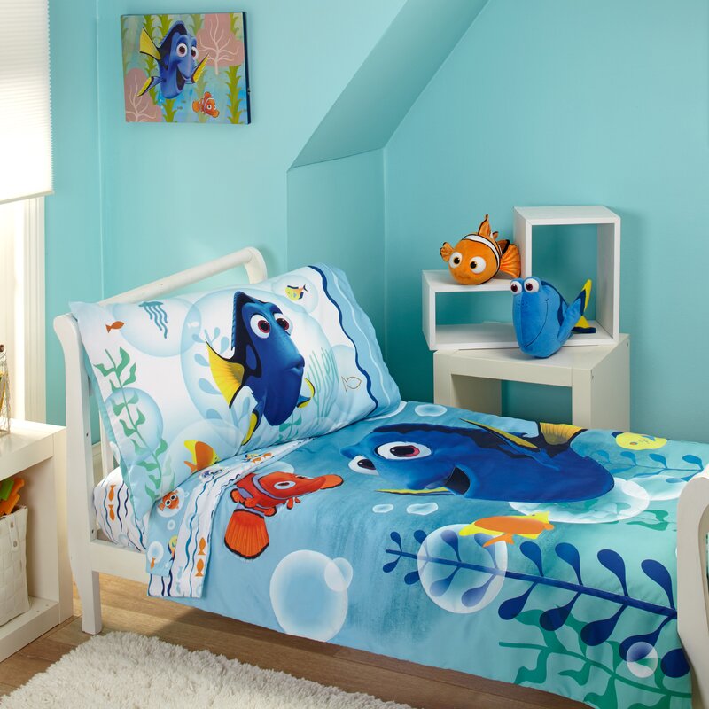 finding dory bubbles 4 piece toddler bedding set