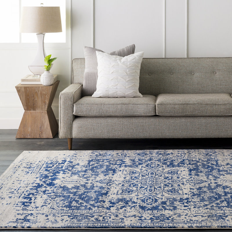 Mistana Hillsby Oriental Blue/Beige Area Rug & Reviews Wayfair