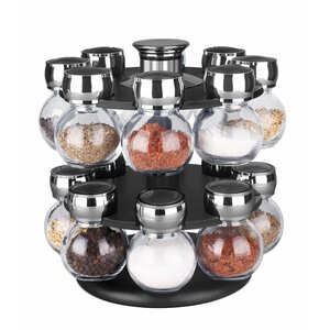 Revolving 16 Jar Spice Jar & Rack