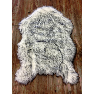 Gray Silver Faux Fur Rugs You Ll Love Mallon Novelty Faux Fur White Gray Area Rug