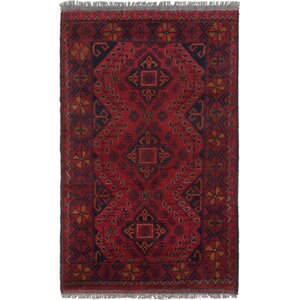 One-of-a-Kind Bouldercombe Hand-Knotted Red Area Rug