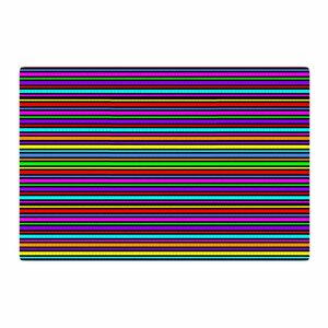 Trebam Kolor Stripes Purple/Green/Yellow Area Rug